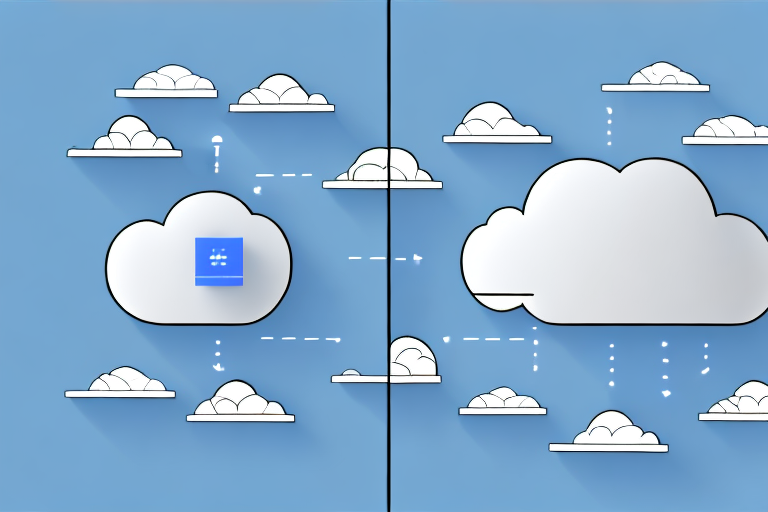 Two cloud-based containers side-by-side