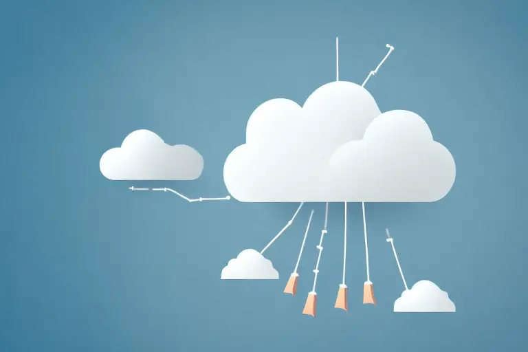 A cloud network with two distinct points of connection