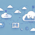A cloud system with multiple data points and analytics being monitored
