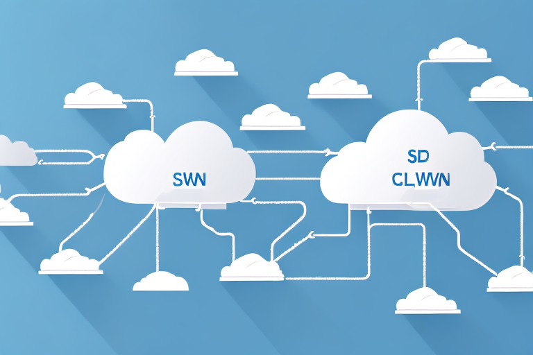 A cloud network with different cloud providers connected via a secure sdwan